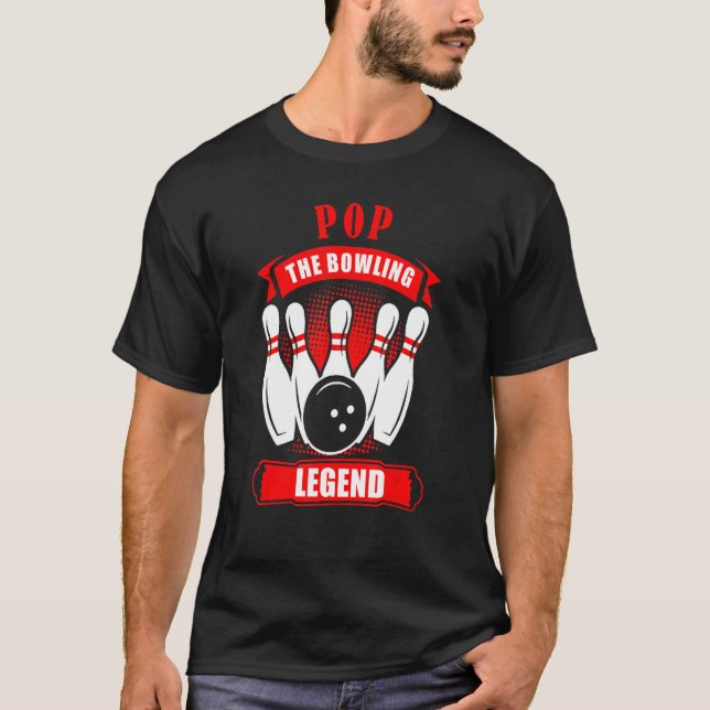 Camiseta Grandpa Bowler Ten Pin POP Legend Bowling (Frente)