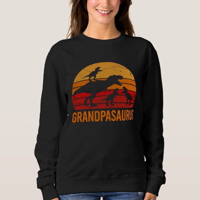 Camiseta Grandpa Dinosaur Daddy  3 Three Kids Grandpasaurus (Frente)