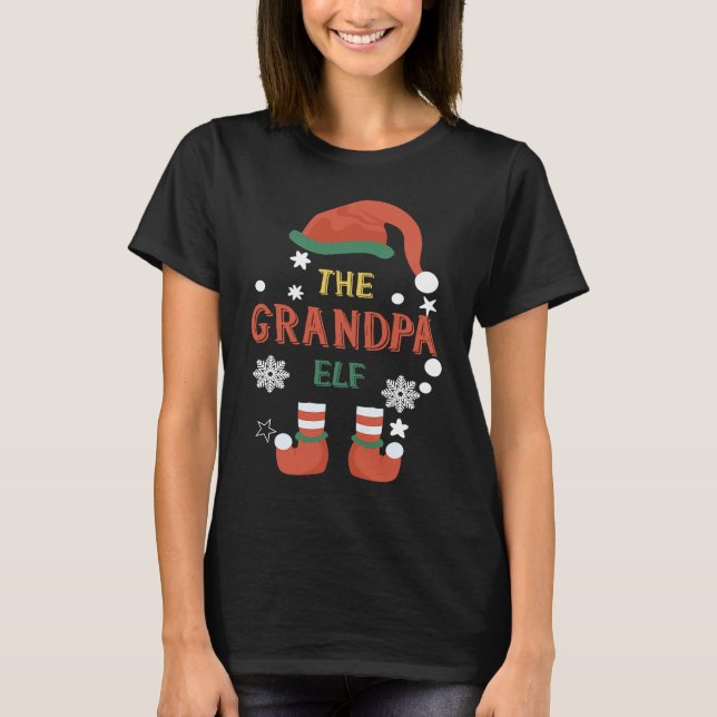 Camiseta Grandpa Elf Christmas Gnome Family Costume (Frente)