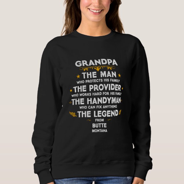 Camiseta Grandpa family Quote USA City Butte Montana (Frente)