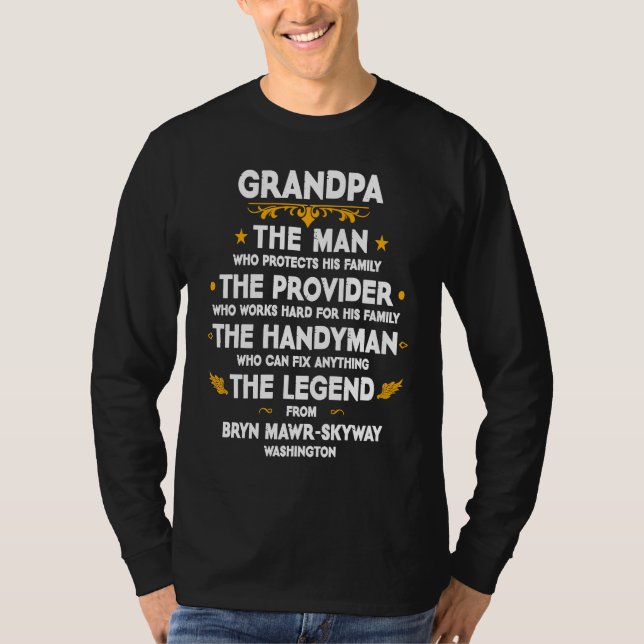 Camiseta Grandpa family USA City Bryn Mawr Skyway Washingto (Frente)