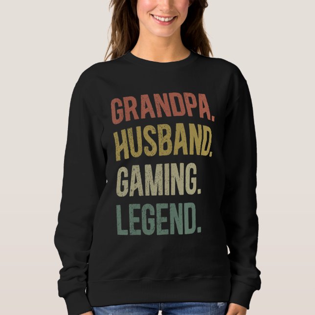 Camiseta Grandpa husband gaming legend, vintage grandpa gam (Frente)