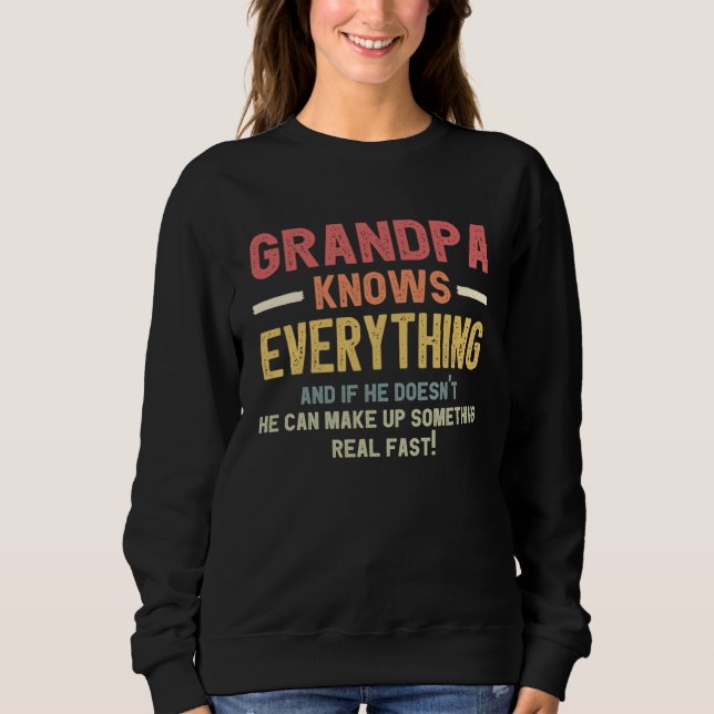 Camiseta grandpa knows everything for father s day  1 (Frente)