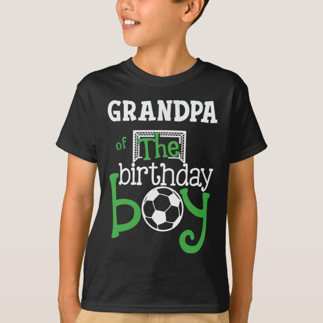 Camiseta Grandpa Of The Birthday Boy Soccer Player Matching (Frente)