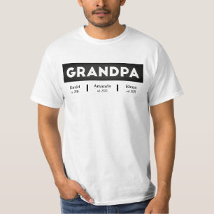 Camiseta GRANDPA pertence ao Dia de os pais Nomes de Netos 