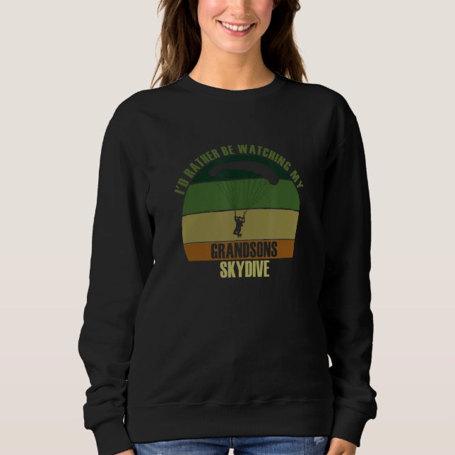 Camiseta Grandparents Rather Be Watching Grandsons Skydive (Frente)