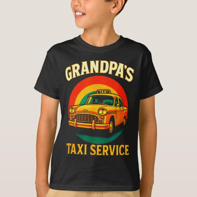 Camiseta Grandpa's Taxi Service - Funny Driver Lover  (Frente)