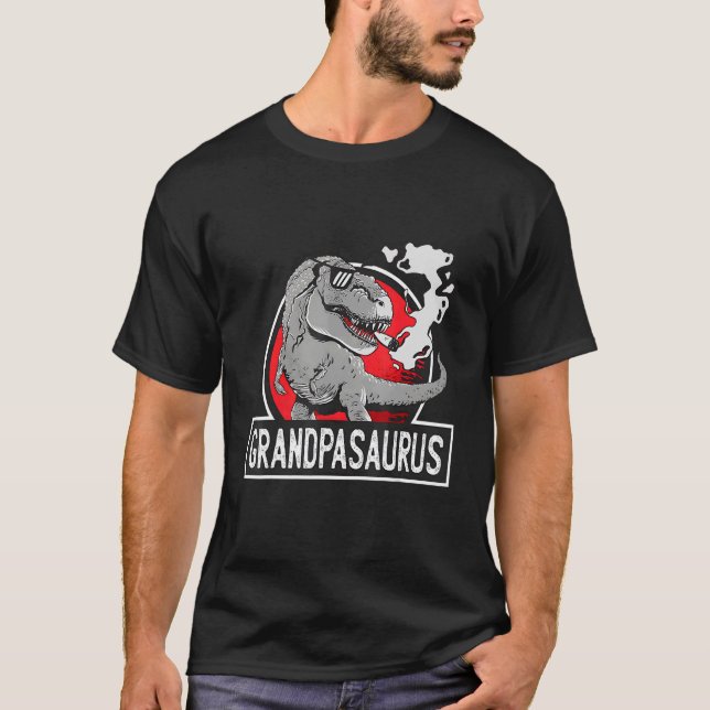 Camiseta Grandpasauro Rex Dinossaur Avô Família Saurus M (Frente)