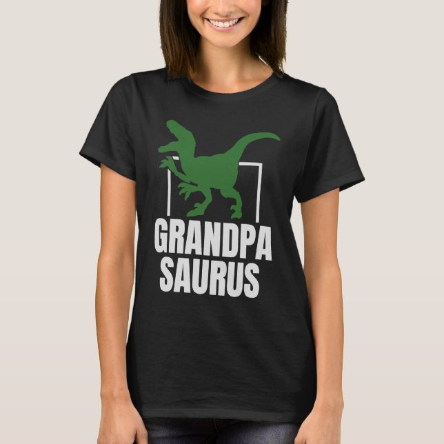 Camiseta Grandpasauro Rex Dinossauro Avô Saurus (Frente)
