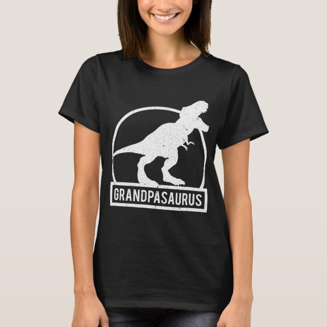 Camiseta Grandpasauro T Rex Dinossauro Engraçado Vovô Chris (Frente)