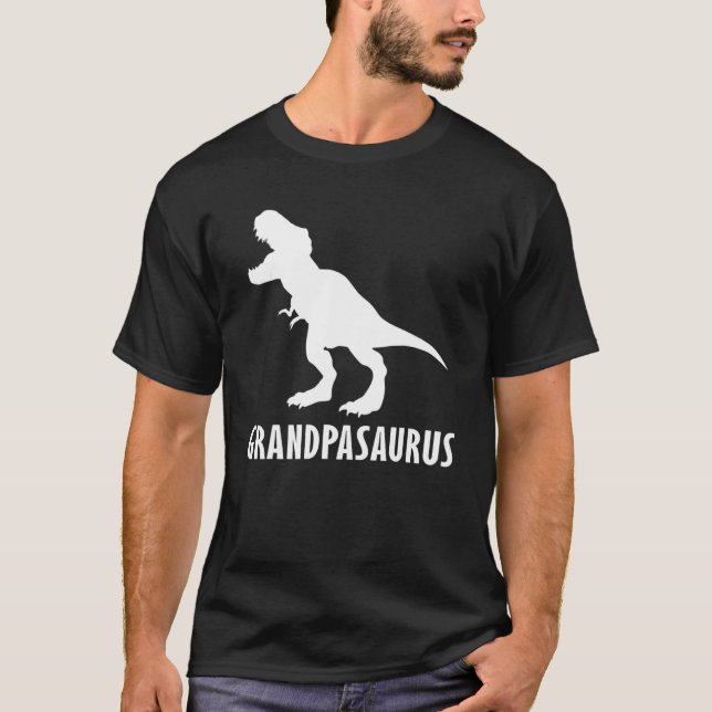 Camiseta Grandpasauro T Rex Dinossauro Vovô Família Saurus (Frente)