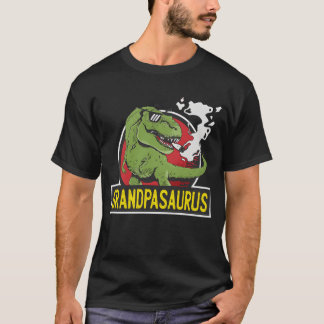 Camiseta Grandpasaurus SmokingRe Dinossauro Avô amigos