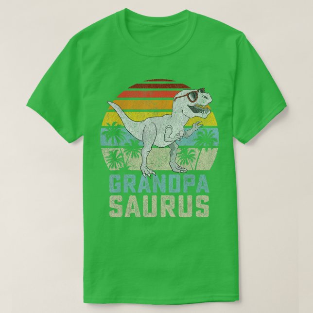 Camiseta Grandpasaurus T Rex Dinosaur Grandpa Saurus Family (Frente do Design)