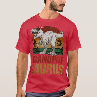 Camiseta Grandpopsaurus T Rex Dinossauro Avô Saurus Vint