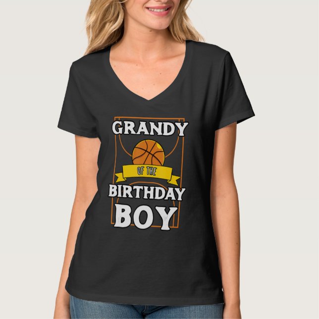 Camiseta Grandy Da Peça De Aniversário De Basquete De Anive (Frente)