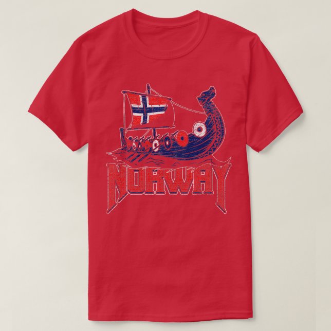 Camiseta granja de navio da noruega (Frente do Design)
