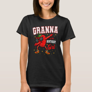 Camiseta Granna Da Rapariga De Aniversário A Dabbing Strawb
