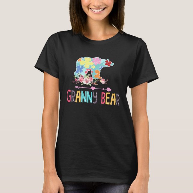 Camiseta Granny Bear Floral (Frente)