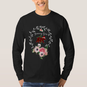 Camiseta Granny Bear Xmas Family Natal Pajama Red Xadrez