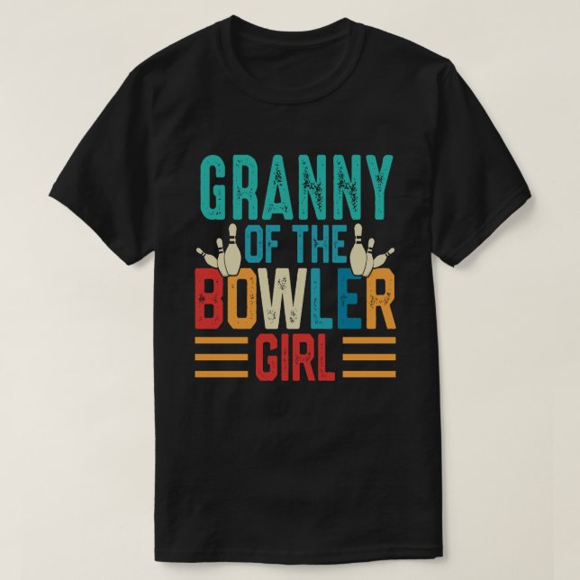 Camiseta GRANNY Of The Bowler Girl Matching Family Boliches (Frente do Design)