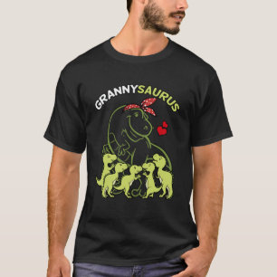 Camiseta Grannysaurus Granny 5 Crianças Dinossauro Dia de a