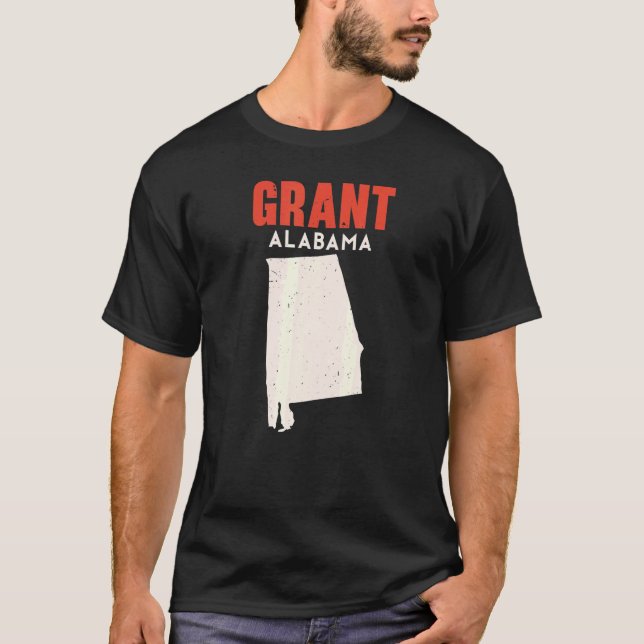 Camiseta Grant Alabama EUA State America Viagem (Frente)