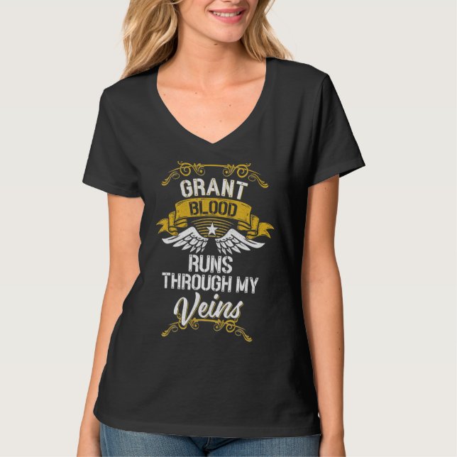 Camiseta Grant Sangue Passa Pelas Minhas Veias (Frente)