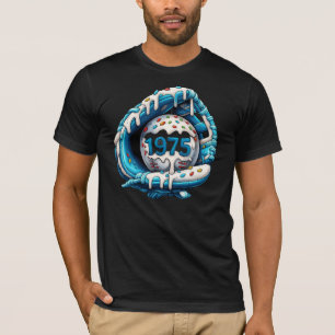 Camiseta Granulado de Sorvete Gotejante Luvas de Beisebol