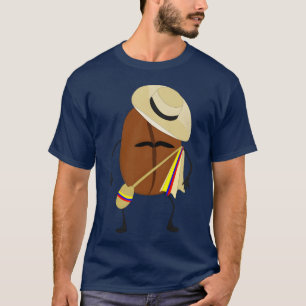 Camiseta grão de café colombiano amigo
