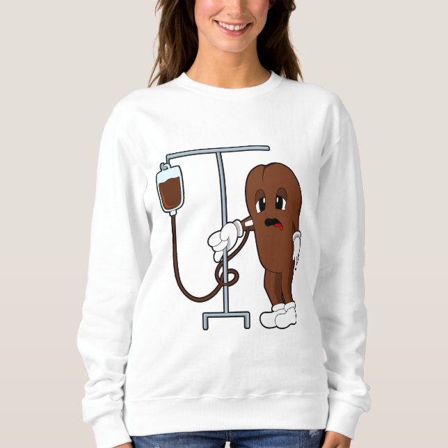 Camiseta Grão de café com cafeteira (Frente)