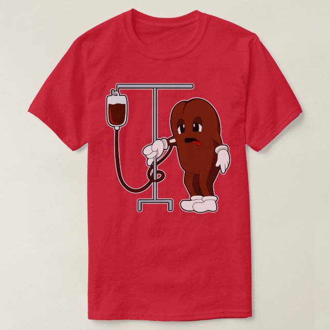 Camiseta Grão de café com cafeteira (Frente do Design)