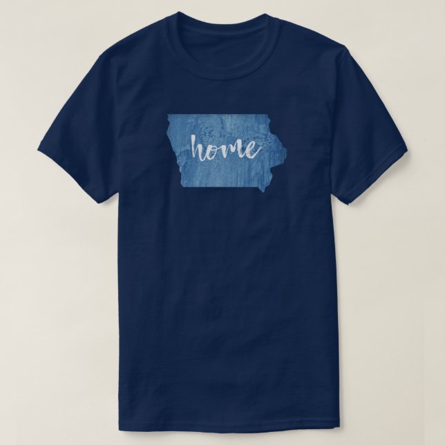 Camiseta Grão de Madeira de Casa de Iowa (Frente do Design)