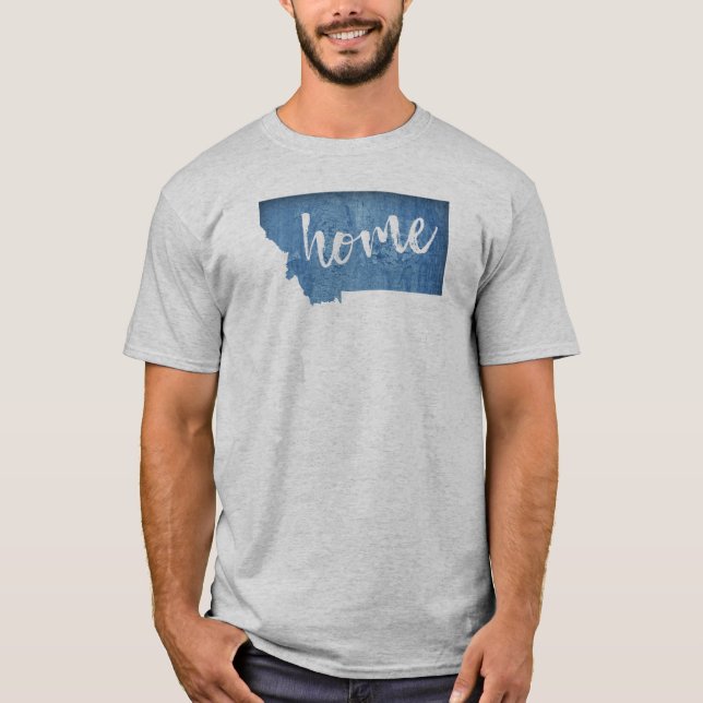 Camiseta Grão de Madeira de Casa em Montana (Frente)