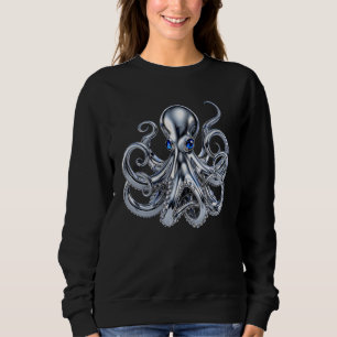 Camiseta Grap de Joias de Cristal Kraken de Metal Líquido S