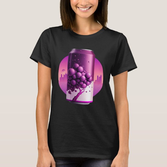Camiseta Grape Soda Synthwave 80s Retrowave Aesthetic  1 (Frente)