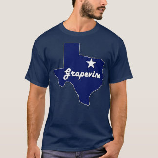 Camiseta Grapevine Texas Marinho Blue Lone State Map Texan