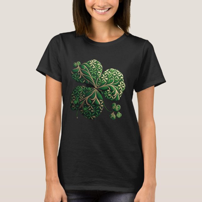 Camiseta Graphic C Leaf Lucky St Patrick s Celebration Wear (Frente)