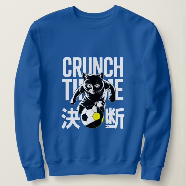 Camiseta Graphic Crunch Time Soccer Cat For Athletes & Team (Frente do Design)