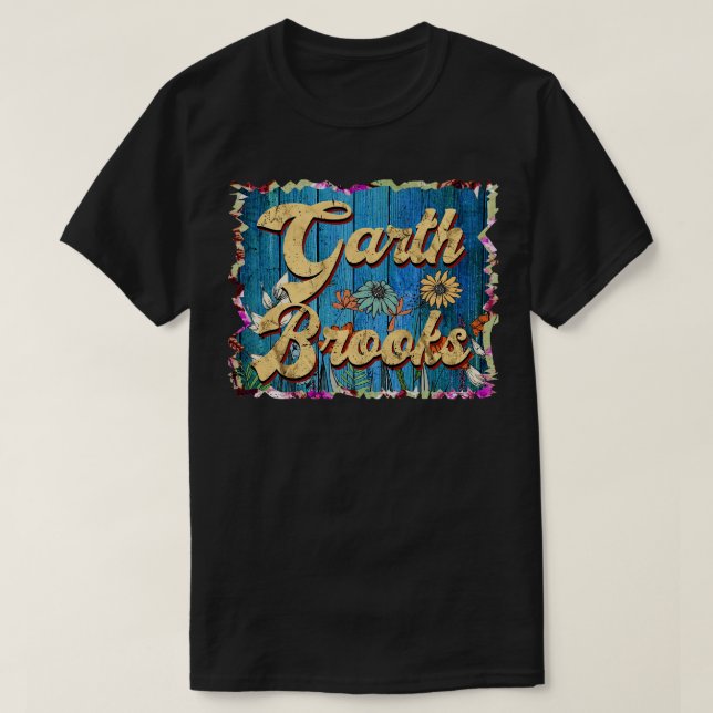 Camiseta Graphic Garth Name Flowers Brooks Limited Edition (Frente do Design)