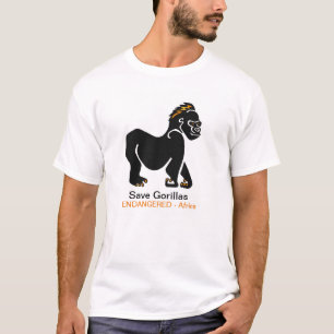 Camiseta Graphic Save GORILLAS - Guerreiro da vida selvagem