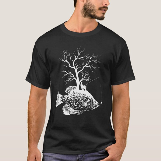 Camiseta Graphic Tree Fishing Rod  Fish Crappies 1 (Frente)