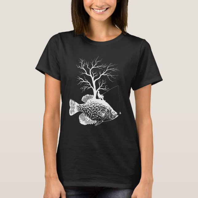Camiseta Graphic Tree Fishing Rod  Fish Crappies 1 (Frente)