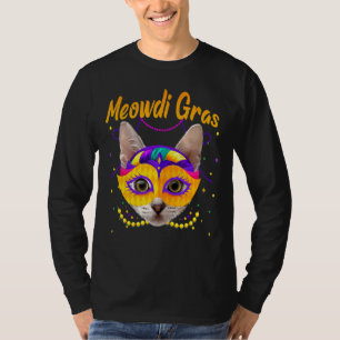Camiseta Gras Cute Cat Meowfi Vestindo Máscara Mardi G