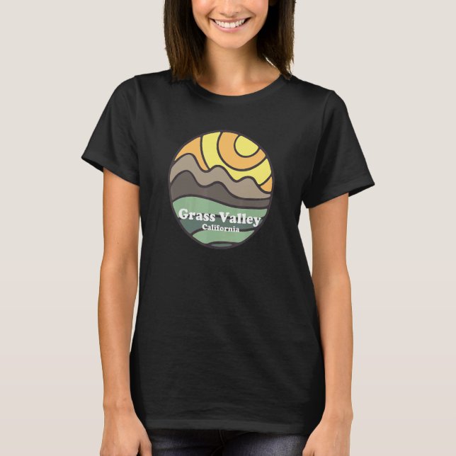 Camiseta Grass Valley California Mounains CA Vacy Souv (Frente)