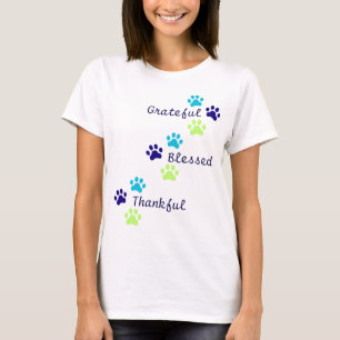 Camiseta Grata, Agradável, Abençoada Pata Imprime Colorida