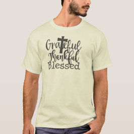 Camiseta Grata Agradecida Bendita | Fé Cristã