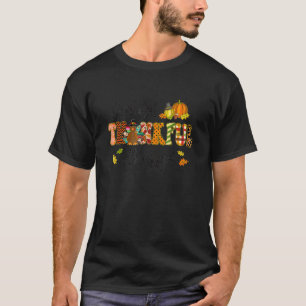 Camiseta Grateful Thankful Abençoado Gobble Peru Dia de Açã