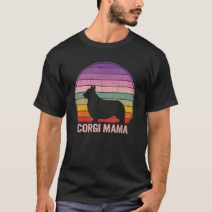 Camiseta Grático da Mamãe Corgi Retro Corgi