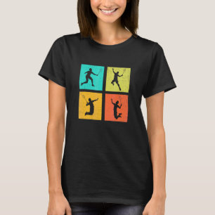 Camiseta Grático de Badminton Jogador de Badminton Peteca E