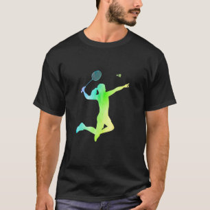 Camiseta Grático de Badminton Jogador de Badminton Peteca E